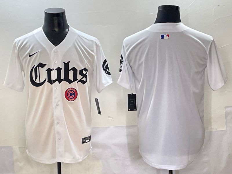Men 2025 Chicago Cubs Blank White Five generations Joint Name Nike MLB Jersey style 5